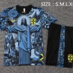 Brasil 2425 Short Sleeves Training Suit Blue S-XXL