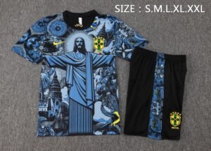 Brasil 2425 Short Sleeves Training Suit Blue S-XXL