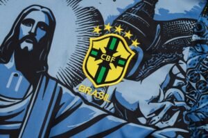 Brasil 2425 Short Sleeves Training Suit Blue S-XXL - Image 3