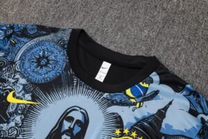 Brasil 2425 Short Sleeves Training Suit Blue S-XXL - Image 4