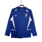 Retro  Brazil 2002 Away Blue Long Sleeves