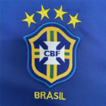 Retro  Brazil 2002 Away Blue Long Sleeves - Image 3