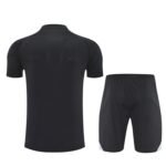 Adult/ Kids 2526 Short Sleeves Training suit Black - Image 2