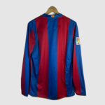 Retro Bαrcelona 2007/08 Home Long Sleeves With Patch - Image 2