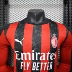 Player Version AC milan 25/26 Home Long Sleeves S-XXL - Image 5