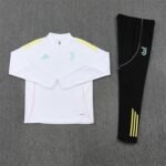 Adult/ Kids Juventus Half Zipper Training Suit White - Image 3