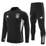 Adult/ Kids DFB Half Zipper Training Suit Black 801