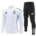 Adult/ Kids DFB Half Zipper Training Suit White 801
