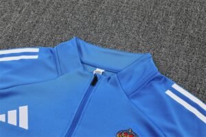 Adult/ Kids Real Madrid Half Zipper Training Suit Blue - Image 6