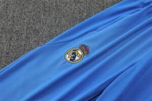 Adult/ Kids Real Madrid Half Zipper Training Suit Blue - Image 13
