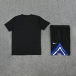 Short Sleeves Inter Milan Training Suit Black - Image 2