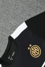 Short Sleeves Inter Milan Training Suit Black - Image 5
