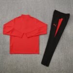 Adult/ Kids 2526 Portugal half zipper Training suit Red - Image 4
