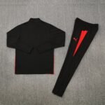 Adult/ Kids 2526 Portugal half zipper Training suit Black - Image 4