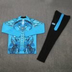 Adult/ Kids 2526 Napoli half zipper Training suit Blue - Image 4