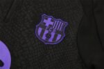 Adult/ Kids 2526 Barcelona half zipper Training suit Black - Image 5