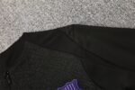 Adult/ Kids 2526 Barcelona half zipper Training suit Black - Image 13