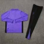 Adult/ Kids 2526 Barcelona half zipper Training suit Purple - Image 4