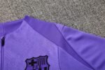 Adult/ Kids 2526 Barcelona half zipper Training suit Purple - Image 6