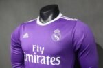 Player Version Retro Real Madrid 2016/17 Away Long Sleeves S-3XL - Image 5