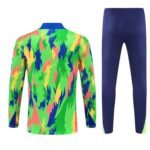 Adult/ Kids 2526 Brazil half zipper Training suit Green - Image 2