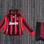 Kids Retro Kit AC Milan 06/07 Home Long Sleeves