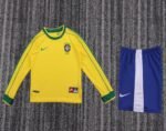 Kids Retro Brazil 1998 Home Long Sleeves 16-28