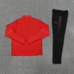 Adult / Kids AC 25/26 Half Zipper Training Suit Red - Image 5