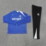 Adult / Kids Chlelsea 25/26 Half Zipper Training Suit Blue - Image 4
