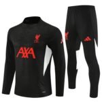 Adult / Kids 2526 LVP Half Zipper Training Suit Black
