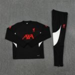 Adult / Kids 2526 LVP Half Zipper Training Suit Black - Image 3