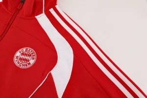 Bayern Full Zipper Training Suit Red - Image 5