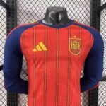 Player Version 2026 World Cup Spain Home Jersey Long Sleeves S-4XL - Image 5