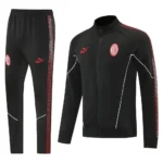 Adult / Kids 2526 AC Milan Full Zipper Training Suit Black