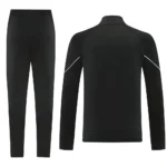 Adult / Kids 2526 AC Milan Full Zipper Training Suit Black - Image 2