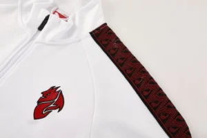 Adult/ Kids 2526 AC Milan Full Zipper Training Suit White - Image 6