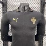 Player Version Portugal* Puma 2026 Black Jersey Long Sleeves S-4XL - Image 3