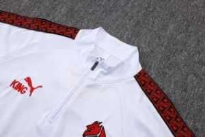 Adult / Kids AC 25/26 Half Zipper Training Suit White - Image 4