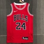 75th Anniversary Chicago Bulls Red Jersey No.24