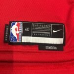 75th Anniversary Chicago Bulls Red Jersey No.24 - Image 9