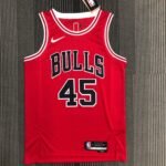 75th Anniversary Chicago Bulls Red Jersey No.45
