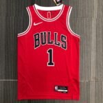 75th Anniversary Chicago Bulls Red Jersey No.1