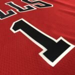 75th Anniversary Chicago Bulls Red Jersey No.1 - Image 5