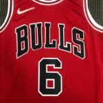 75th Anniversary Chicago Bulls Red Jersey No.6 - Image 8