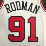 75th Anniversary Chicago Bulls White Jersey No.91 - Image 6