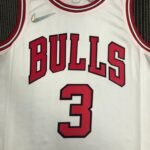 75th Anniversary Chicago Bulls White Jersey No.3 - Image 8