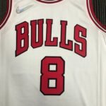 75th Anniversary Chicago Bulls White Jersey No.8 - Image 7
