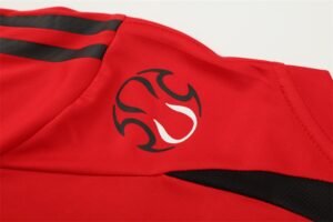 2007/08 AC Milan Retro Short Sleeves Training Jersey - Red - Image 5