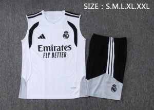 Real Madrid 2526 Sleevesless Training Suit White - Image 3