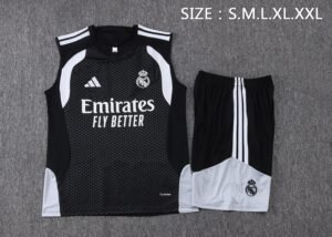 Real Madrid 2526 Sleevesless Training Suit Black - Image 3